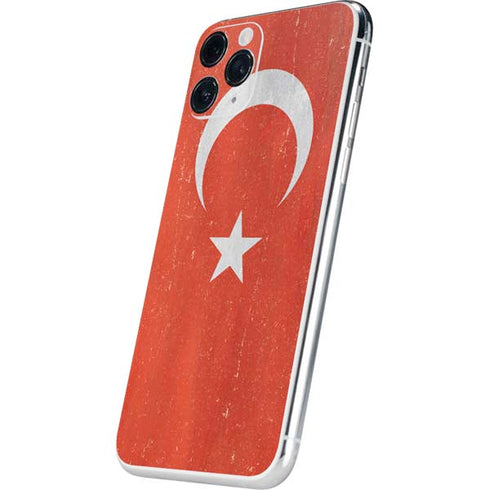 Turkish Flag Distressed iPhone 11 Pro Skin